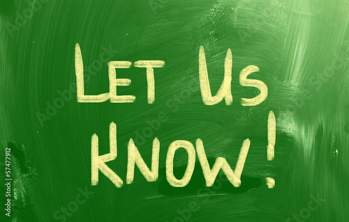 Photo: Let Us Know Concept Let Us Know Concept