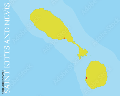 Vector: Federation of Saint Kitts and Nevis Vector Map Federation of Saint Kitts and Nevis Vector Map