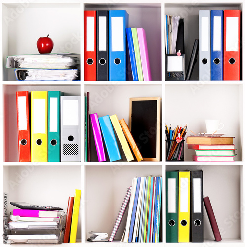 Photo: Folders on shelves Folders on shelves