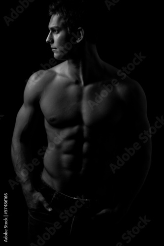 Photo: Muscle sexy naked young man with perfect body Muscle sexy naked young man with perfect body
