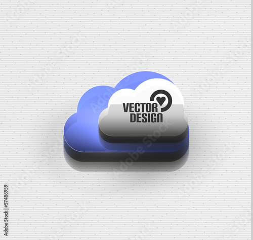 Vector: 3d vector cloud computing concept icon 3d vector cloud computing concept icon