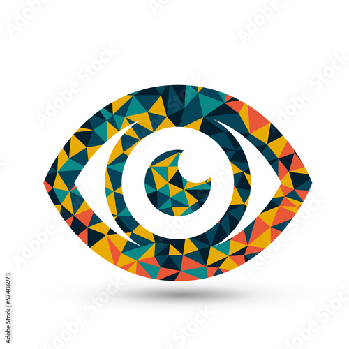 Vector: Colorful eye triangle pattern design Colorful eye triangle pattern design