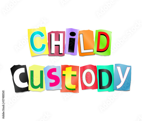 Photo: Child custody concept. Child custody concept.