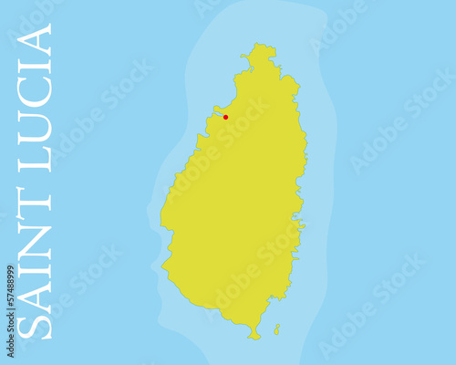 Vector: Saint Lucia island Vector Map Saint Lucia island Vector Map