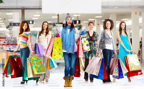 Photo: Woman with shopping bags Woman with shopping bags