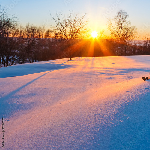 Photo: Winter sunset Winter sunset