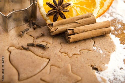 Photo: Baking ingredients for Christmas gingerbread Baking ingredients for Christmas gingerbread