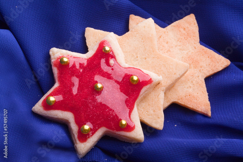Photo: christmas star cookies with red jelly christmas star cookies with red jelly