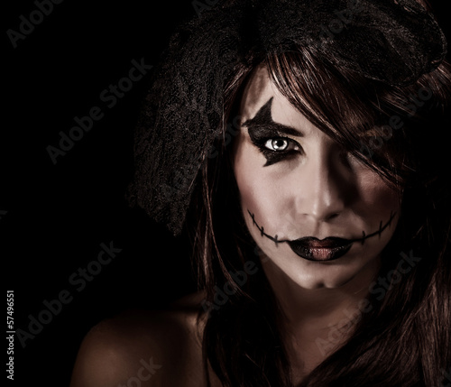 Photo: Terrifying witch portrait Terrifying witch portrait