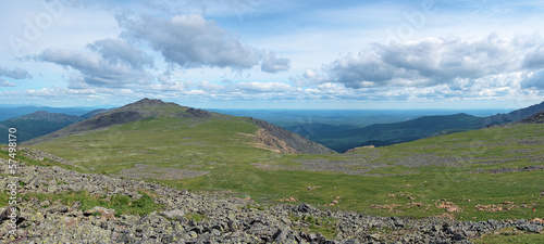 Photo: Panorama of Iov plateau from Konzhakovsky Rock Mount Panorama of Iov plateau from Konzhakovsky Rock Mount
