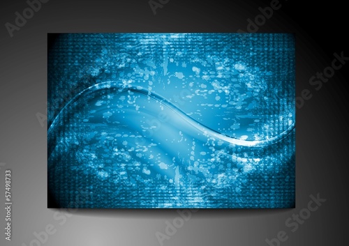 Vector: Bright blue wavy grunge design Bright blue wavy grunge design