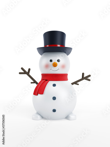 Illustration: happy snowman happy snowman