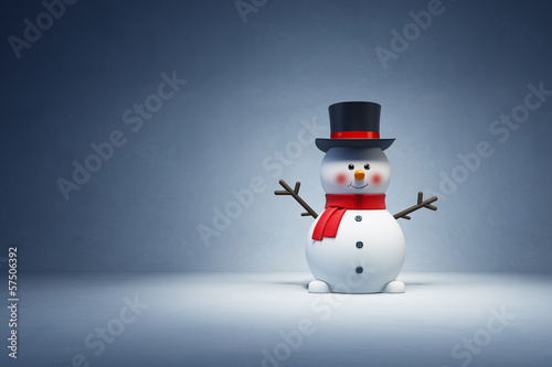 Illustration: happy snowman happy snowman