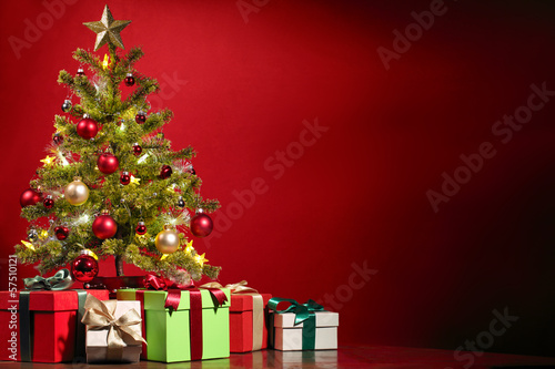 Photo: Christmas tree and gifts Christmas tree and gifts