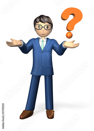 Illustration: Businessman confused Businessman confused