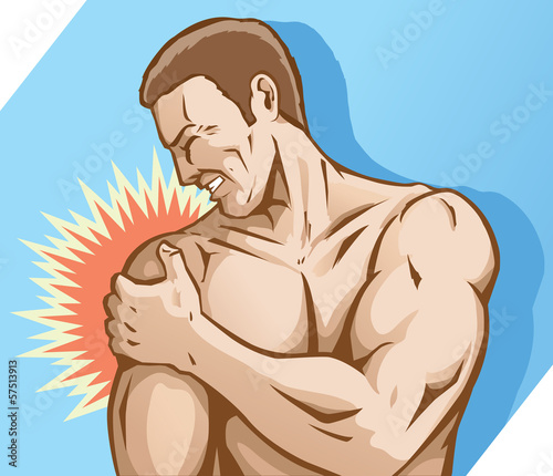 Vector: Shoulder pain Shoulder pain