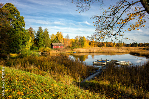 Photo: Autumn by lake Sottern in Svennevad, Sweden Autumn by lake Sottern in Svennevad, Sweden
