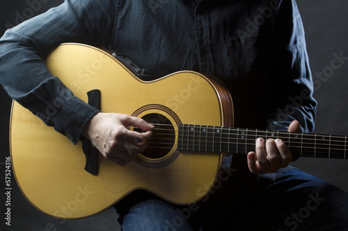 Photo: Playing acoustic guitar Playing acoustic guitar