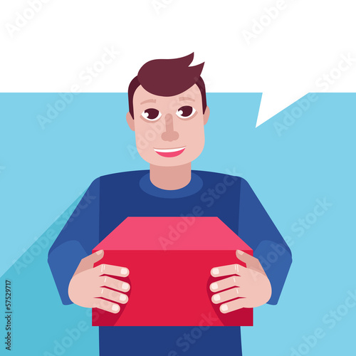 Vector: Vector character - delivery service Vector character - delivery service