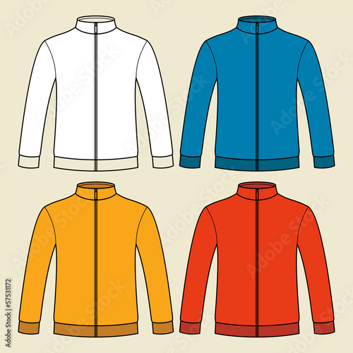 Vector: Colorful sweatshirts template Colorful sweatshirts template