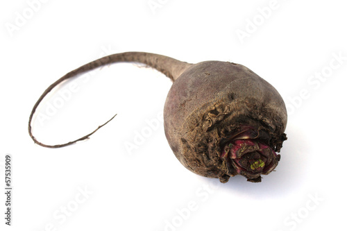 Photo: Red beet on white background Red beet on white background