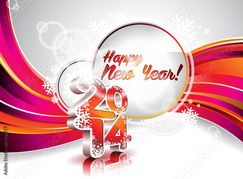 Vector: Vector Happy New Year 2014 colorful celebration background. Vector Happy New Year 2014 colorful celebration background.