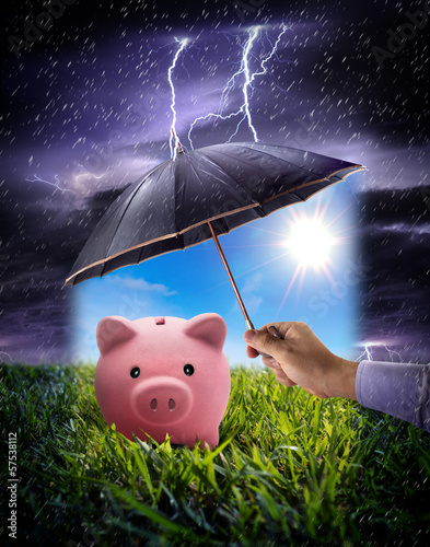 Photo: concept to ensure savings concept to ensure savings