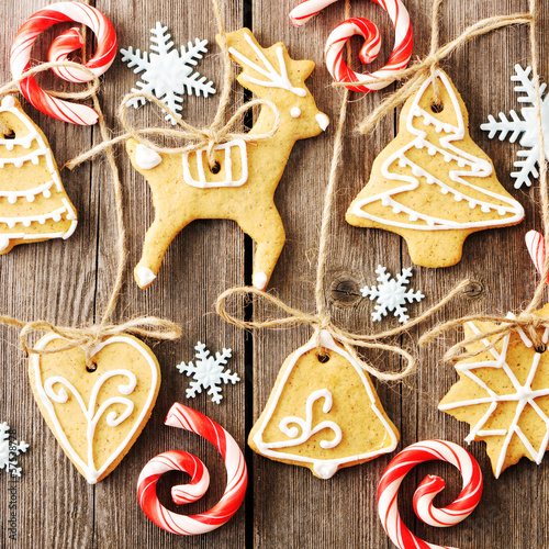 Photo: Christmas homemade gingerbread cookies Christmas homemade gingerbread cookies