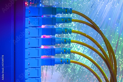 Photo: Technology center with fiber optic equipment Technology center with fiber optic equipment