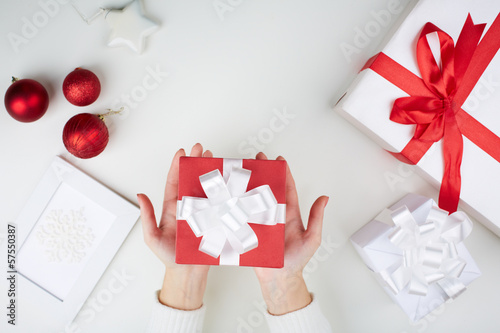 Photo: Christmas present on palms Christmas present on palms