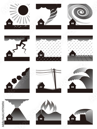 Illustration: 自然災害の種類 自然災害の種類