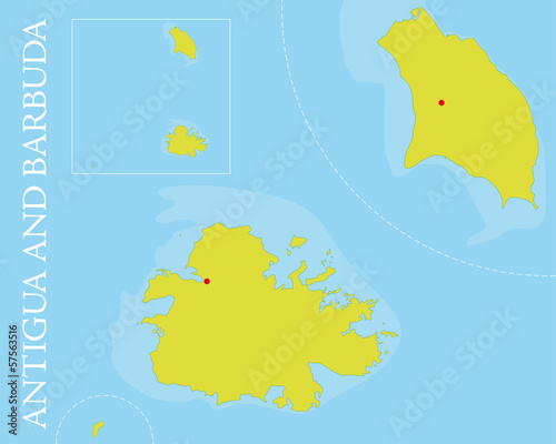 Vector: Antigua and Barbuda islands Vector Map Antigua and Barbuda islands Vector Map