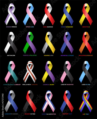 Illustration: Awareness Ribbons 3 Awareness Ribbons 3