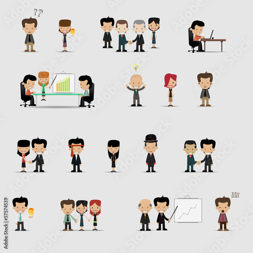 Vector: Group cartoon business people Group cartoon business people