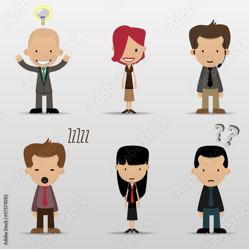 Vector: Group cartoon business people Group cartoon business people