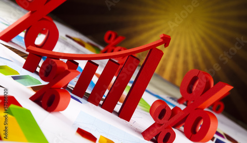 Photo: Business graph on chart Business graph on chart