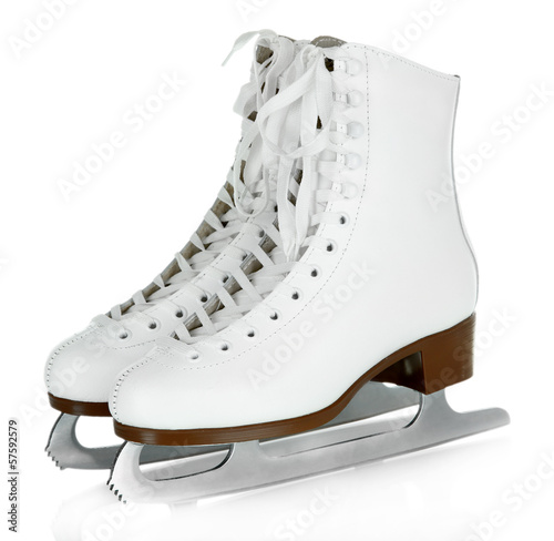 Photo: Figure skates isolated on white Figure skates isolated on white
