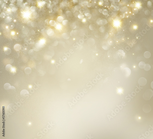 Illustration: Christmas. Golden Holiday Background With Blinking Stars Christmas. Golden Holiday Background With Blinking Stars