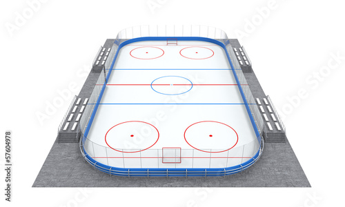 Illustration: Ice Hockey Field Isolated Ice Hockey Field Isolated
