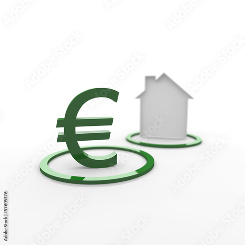 Illustration: haus, wohnung, kaufen, euro, haus, wohnung, kaufen, euro,