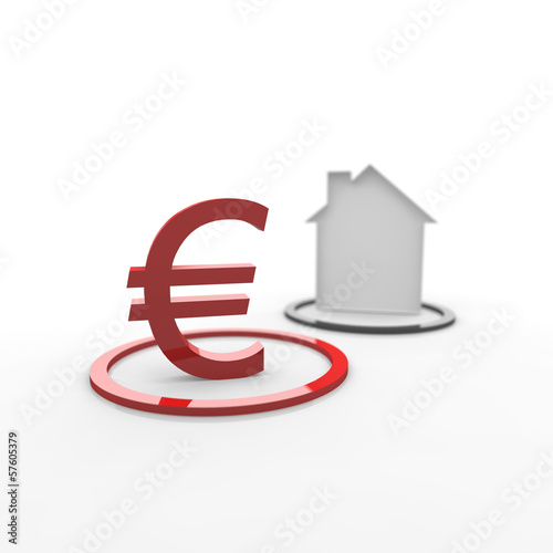 Illustration: haus, wohnung, kaufen, euro, haus, wohnung, kaufen, euro,