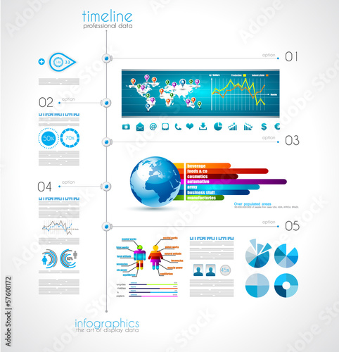 Vector: Timeline to display your data with Infographic elements Timeline to display your data with Infographic elements
