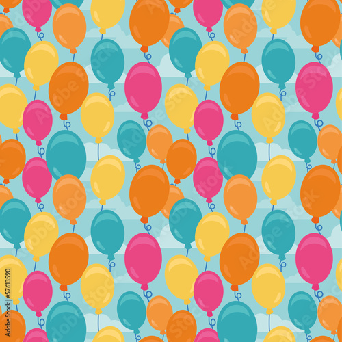 Vector: Vector seamless pattern with balloons Vector seamless pattern with balloons