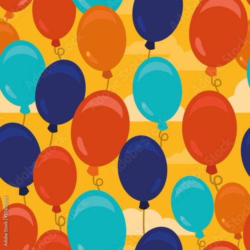 Vector: Vector seamless pattern with balloons Vector seamless pattern with balloons