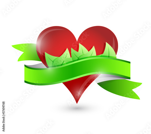 Illustration: eco natural heart illustration design eco natural heart illustration design