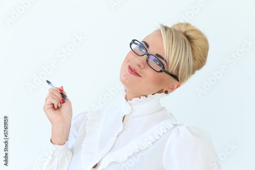 Photo: Business woman in glasses Business woman in glasses
