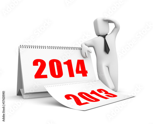 Illustration: Businessman with calendar Businessman with calendar