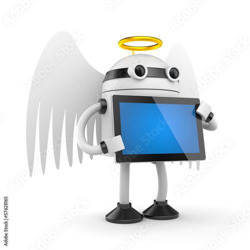 Illustration: Robot angel with PAD Robot angel with PAD