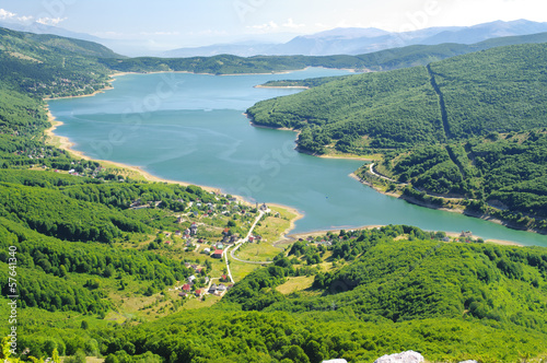 high view village and Mavrovo Lake National Park, Republic of Macedonia