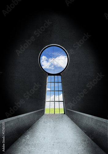 Illustration: door keyhole door keyhole